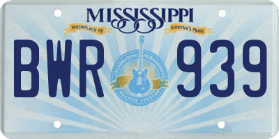 MS license plate BWR939