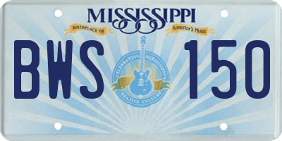 MS license plate BWS150