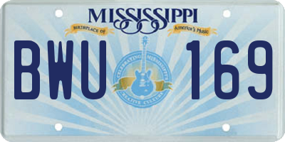 MS license plate BWU169