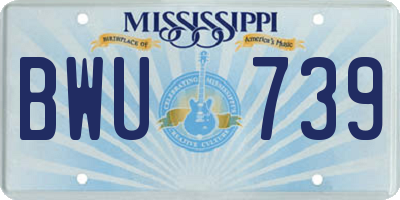 MS license plate BWU739