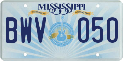 MS license plate BWV050