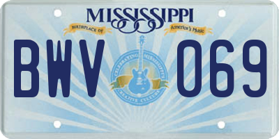 MS license plate BWV069