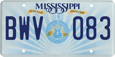 MS license plate BWV083