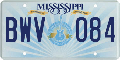 MS license plate BWV084
