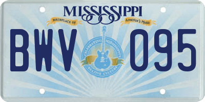 MS license plate BWV095