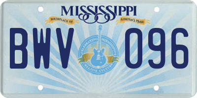 MS license plate BWV096