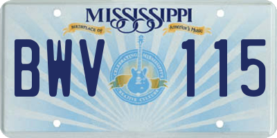 MS license plate BWV115