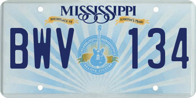 MS license plate BWV134