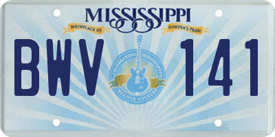 MS license plate BWV141