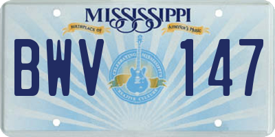 MS license plate BWV147