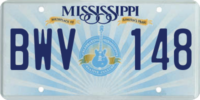 MS license plate BWV148