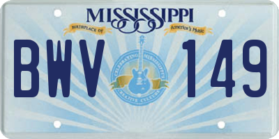 MS license plate BWV149