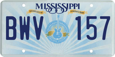 MS license plate BWV157