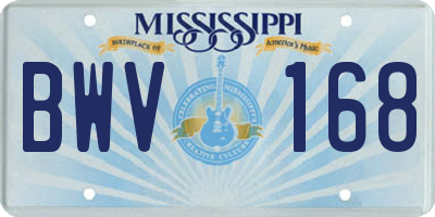 MS license plate BWV168