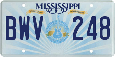 MS license plate BWV248