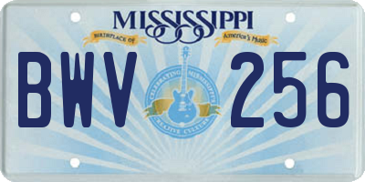 MS license plate BWV256
