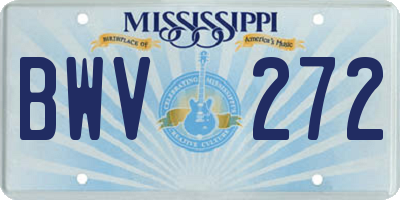 MS license plate BWV272