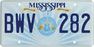 MS license plate BWV282