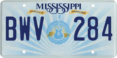 MS license plate BWV284