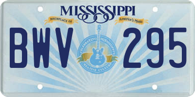 MS license plate BWV295