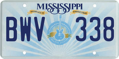 MS license plate BWV338