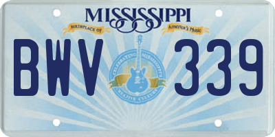 MS license plate BWV339