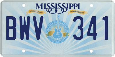 MS license plate BWV341