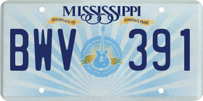 MS license plate BWV391