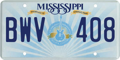MS license plate BWV408