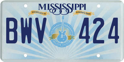 MS license plate BWV424