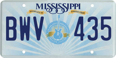 MS license plate BWV435
