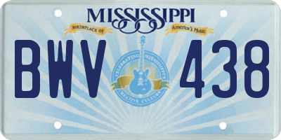 MS license plate BWV438