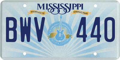 MS license plate BWV440