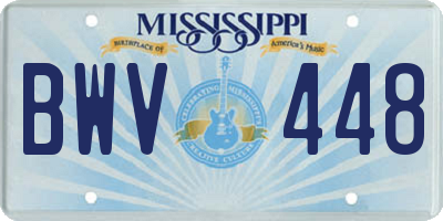 MS license plate BWV448