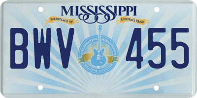 MS license plate BWV455