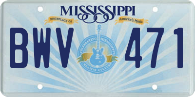 MS license plate BWV471