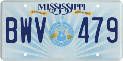 MS license plate BWV479