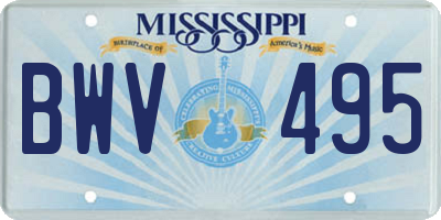 MS license plate BWV495