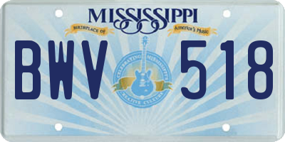 MS license plate BWV518