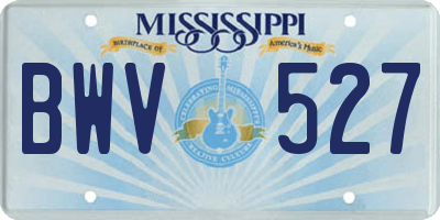 MS license plate BWV527