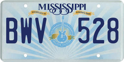 MS license plate BWV528