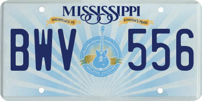 MS license plate BWV556