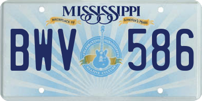 MS license plate BWV586