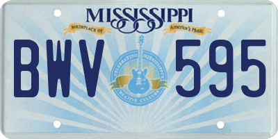 MS license plate BWV595