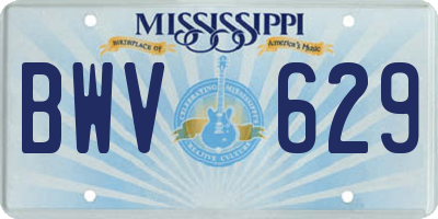 MS license plate BWV629