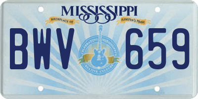 MS license plate BWV659