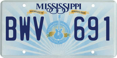 MS license plate BWV691