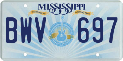 MS license plate BWV697
