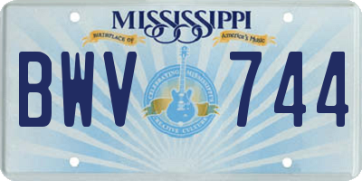 MS license plate BWV744
