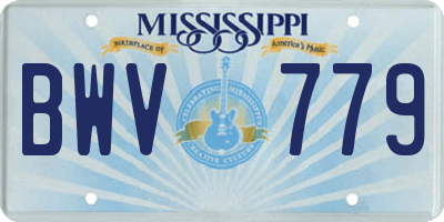 MS license plate BWV779